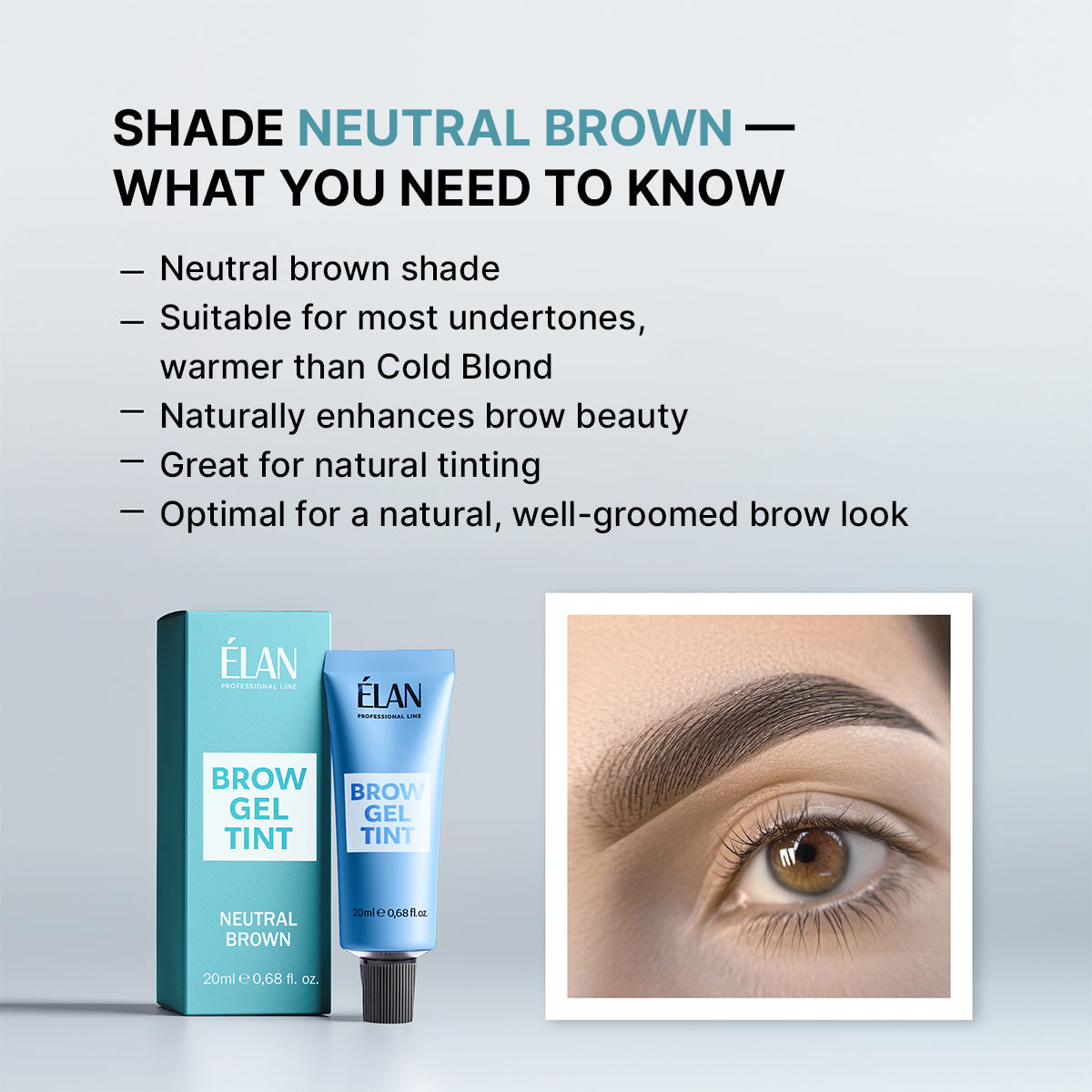 Brow Gel Tint Neutral Brown