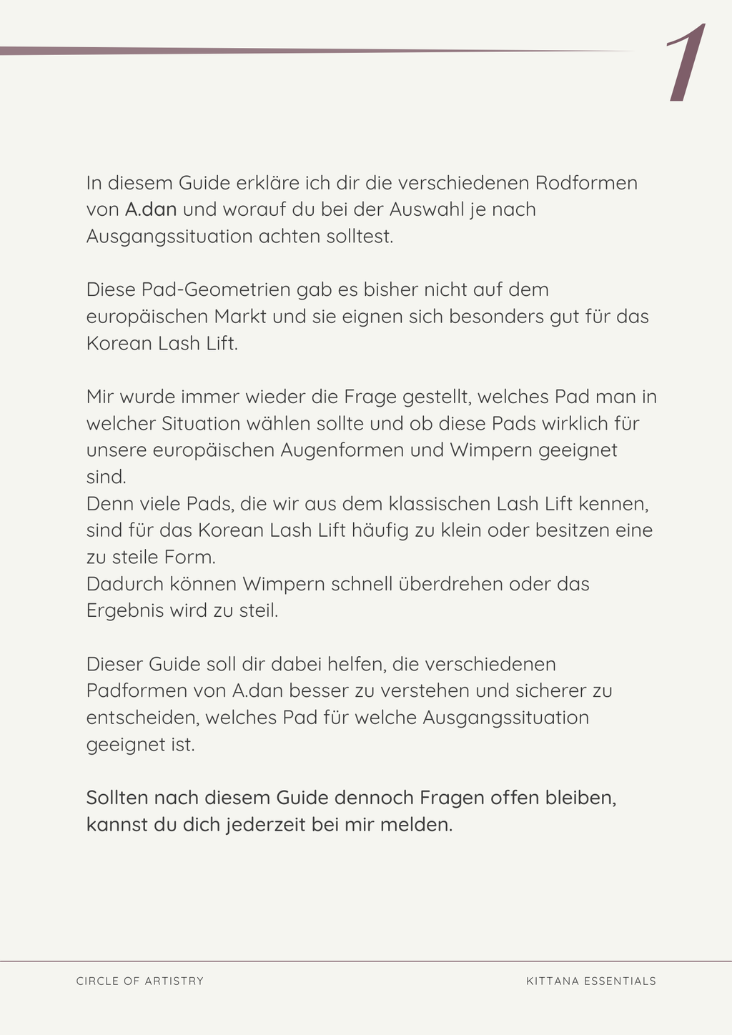 Adan Rod Guide Einführung