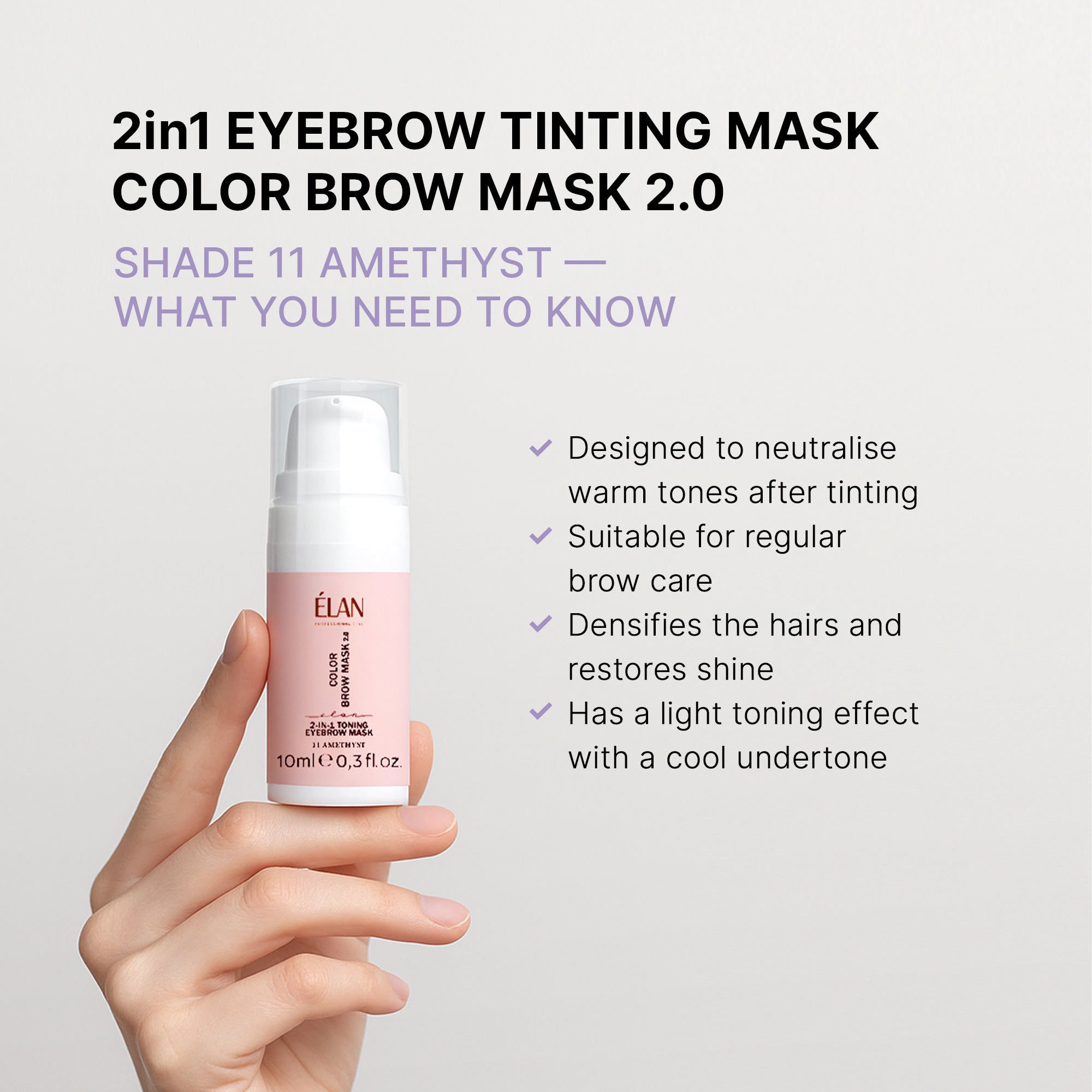 ELAN 2in1 Color Brow Mask 11 AMETHYST