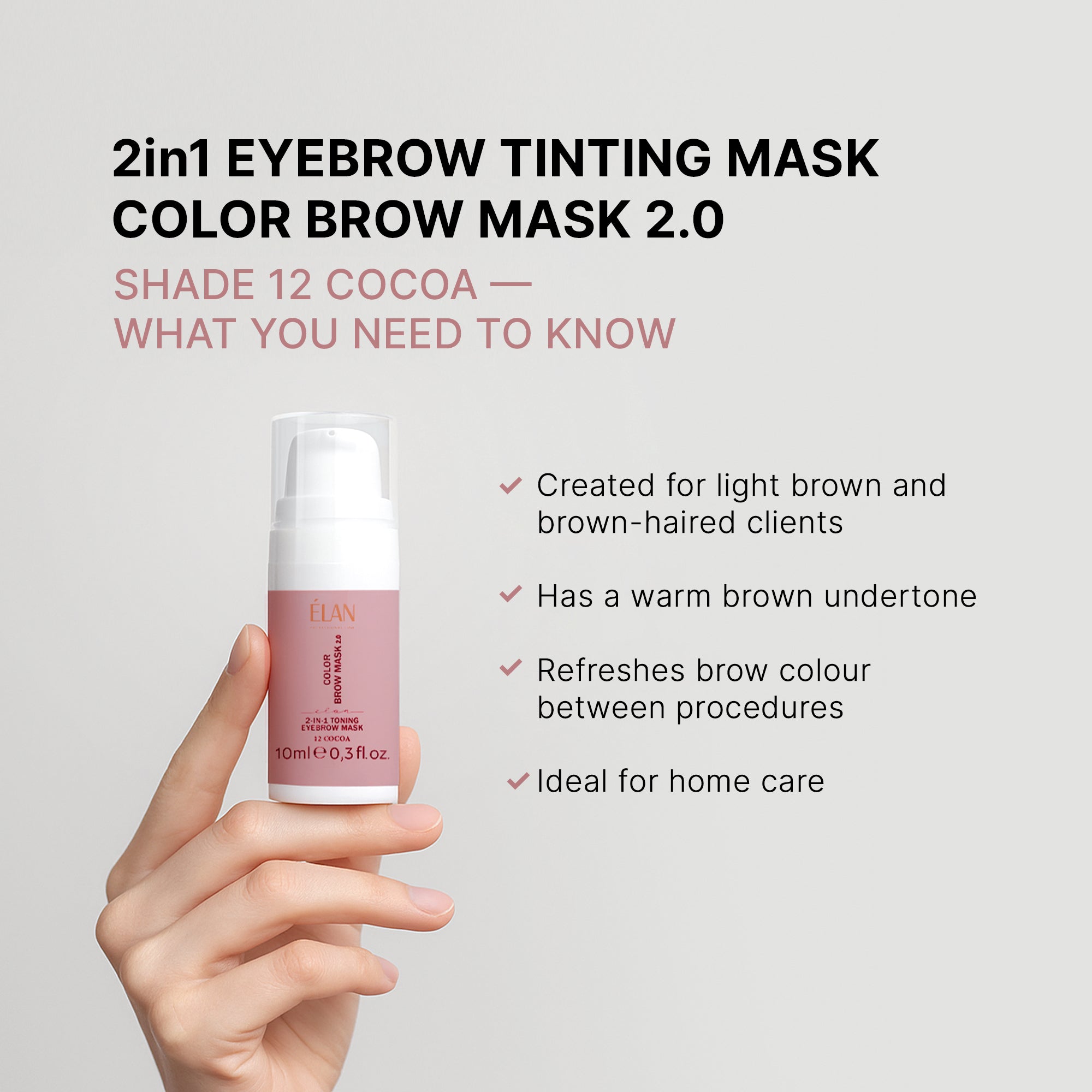 Elan 2in1 Color Brow Mask 12 COCOA