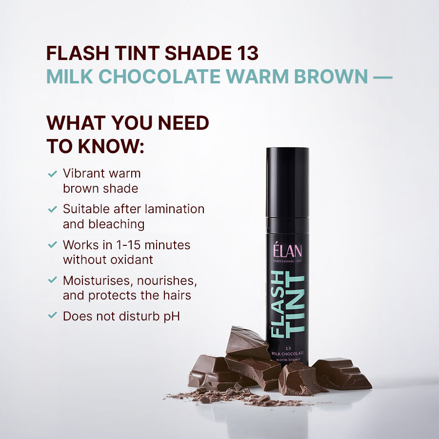 FLASH TINT 13 Milk Chocolate warm brown details