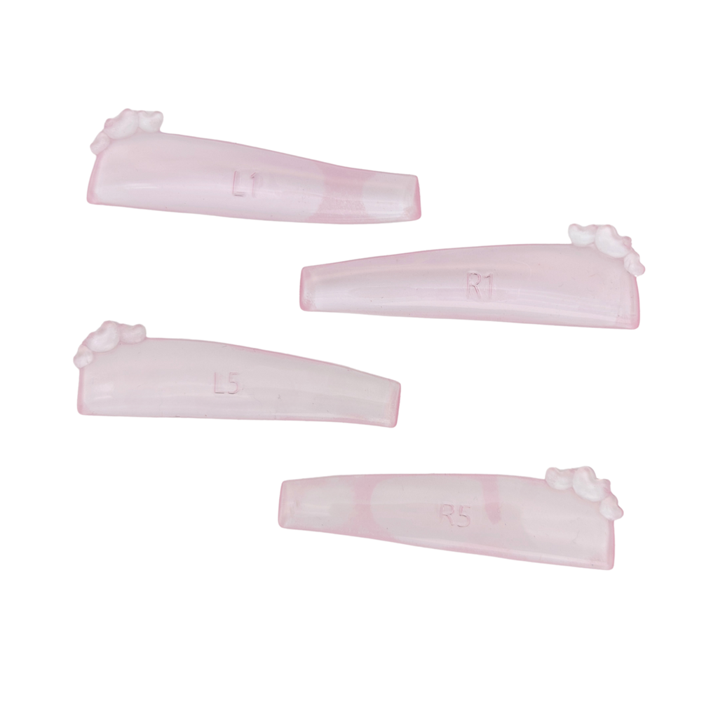  Heart Teardrop Lifting Pads in Transparent pink jelly collection
