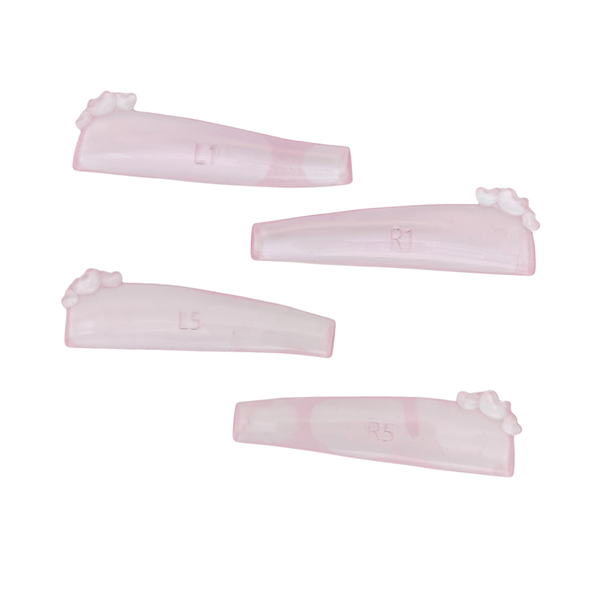  Heart Teardrop Lifting Pads in Transparent pink jelly collection