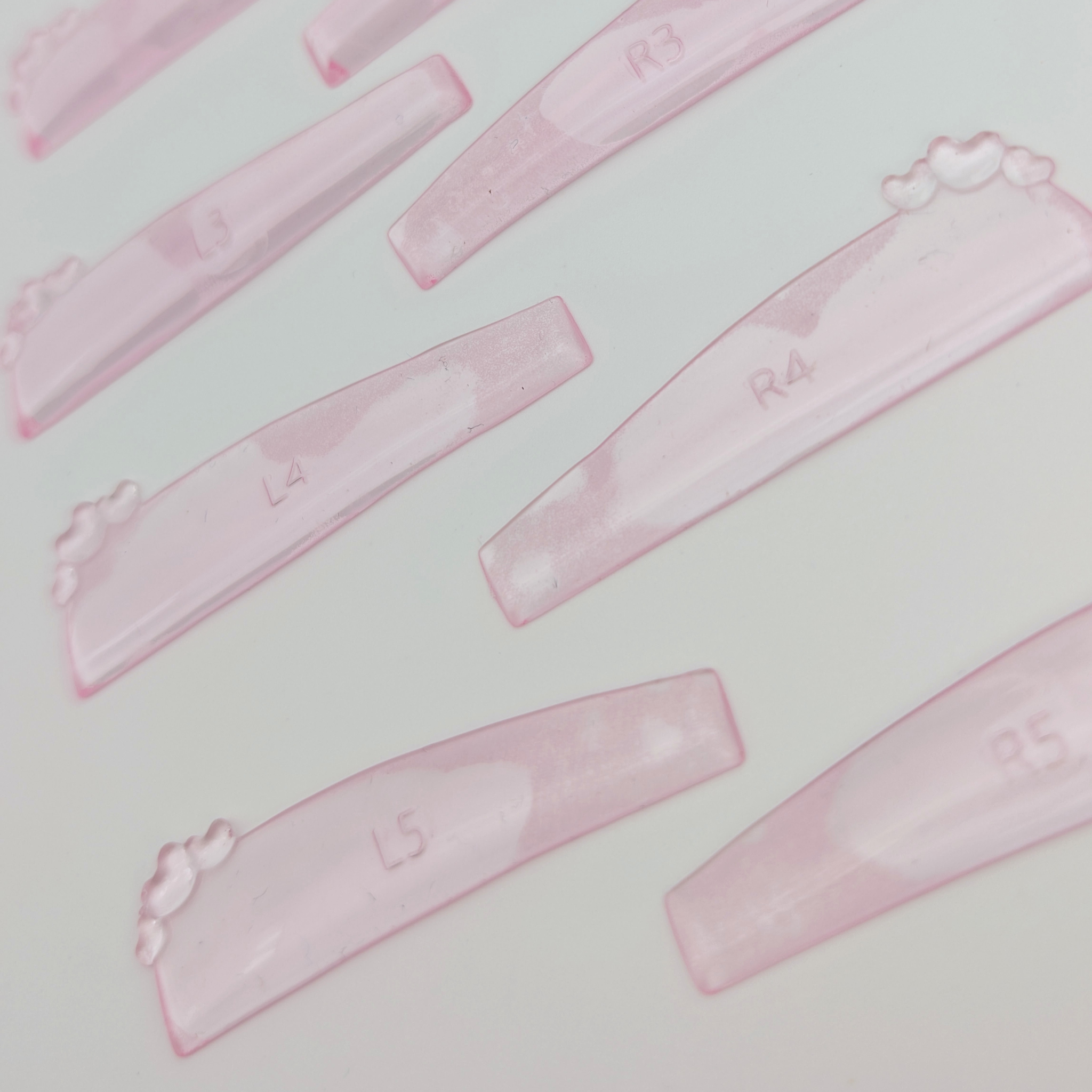 detail transparent pink eart tea<rdro jelly lifting pads