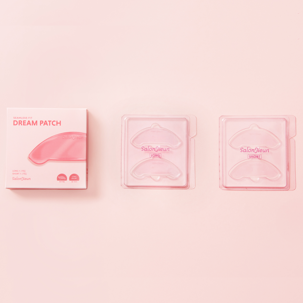 Salon Jieun Dream Patch – Set aus Long und Short Patches im Flatlay mit Verpackung