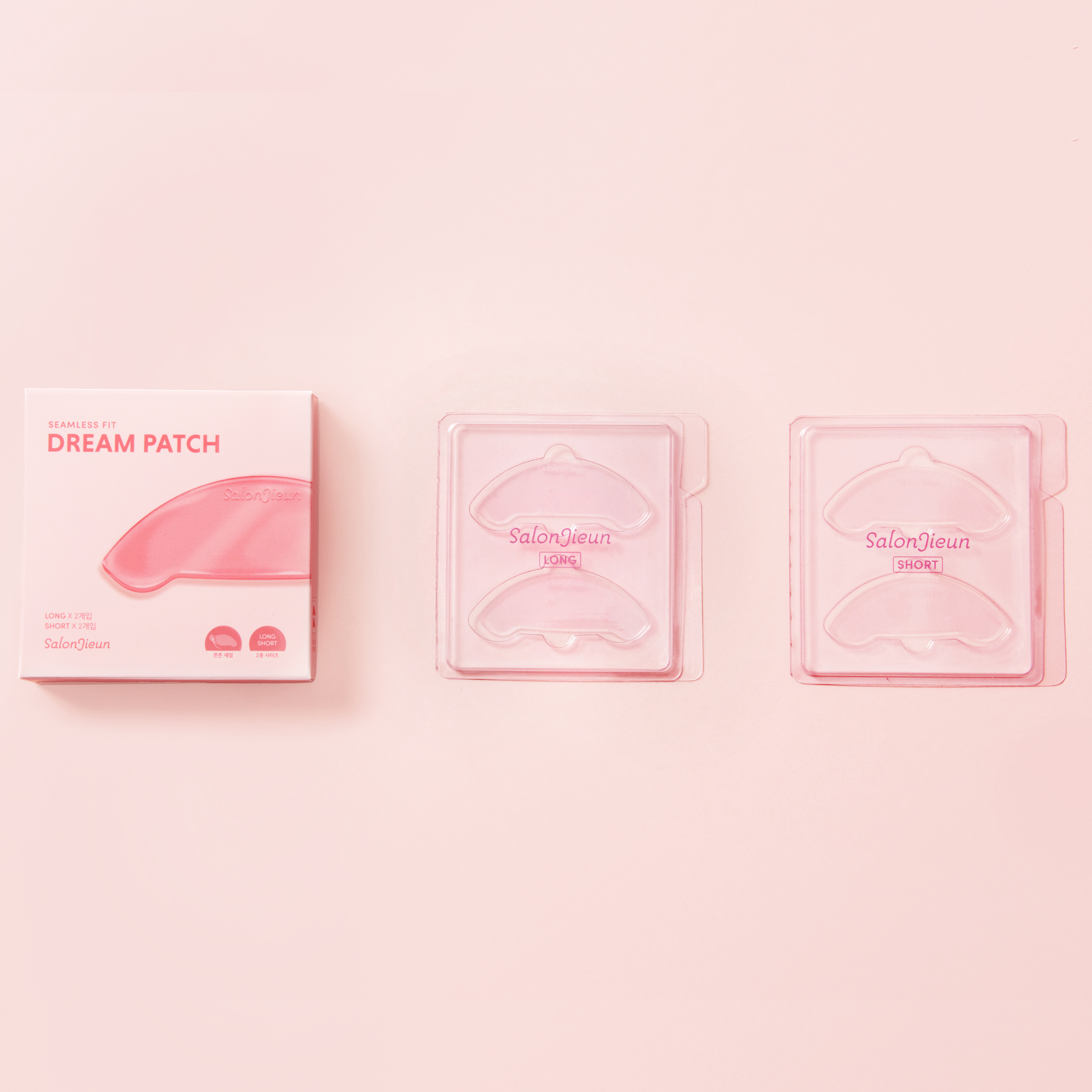 Salon Jieun Dream Patch – Set aus Long und Short Patches im Flatlay mit Verpackung