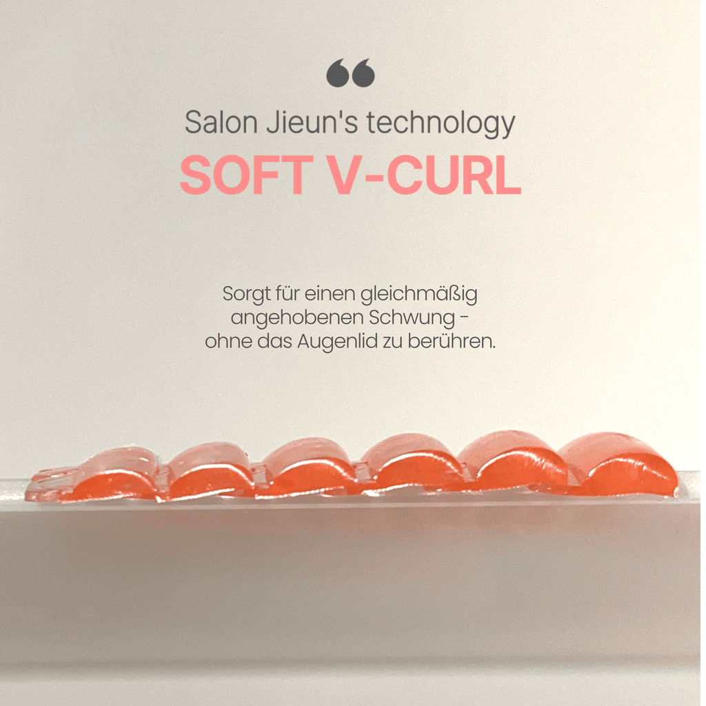 Salon Jieun Dream Rod – Seitenansicht der Soft V-Curl Technologie für gleichmäßigen, angehobenen Schwung