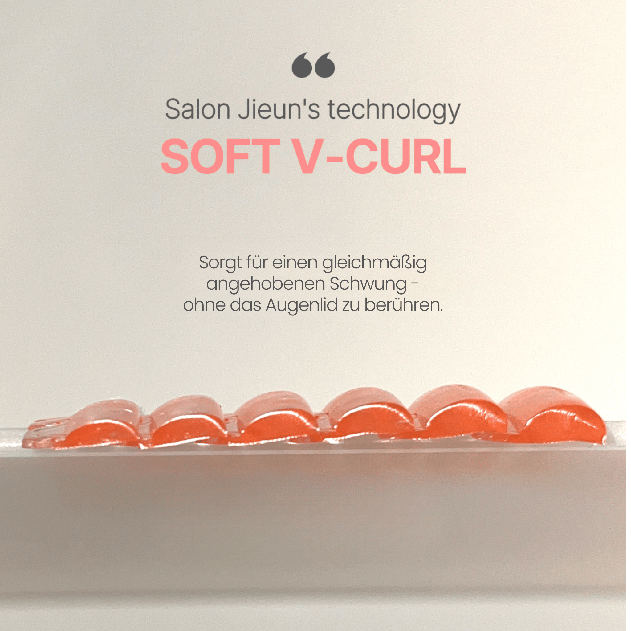 Salon Jieun Dream Rod – Seitenansicht der Soft V-Curl Technologie für gleichmäßigen, angehobenen Schwung