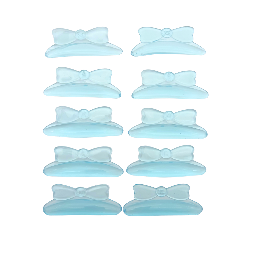 blue bow teardrop lifting pads