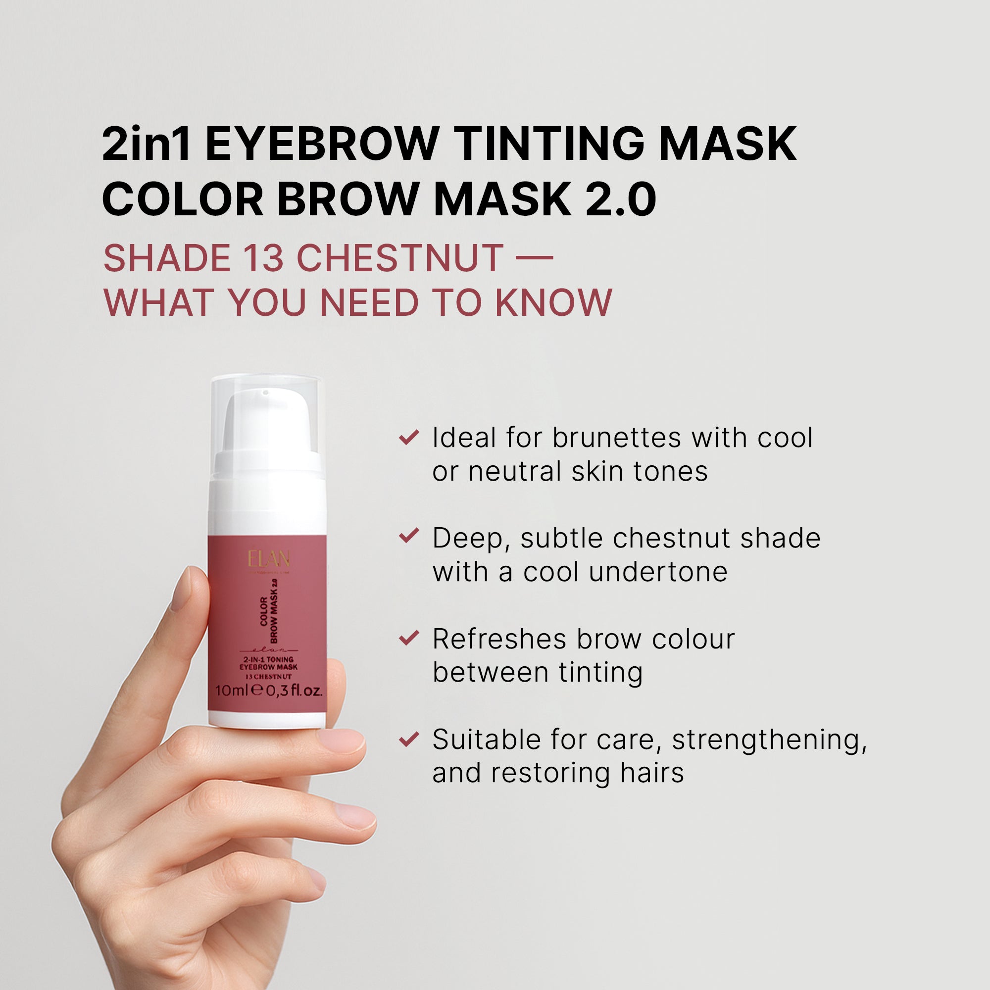 COLOR BROW MASK 2-in-1 Toning Eyebrow Mask 13 CHESTNUT