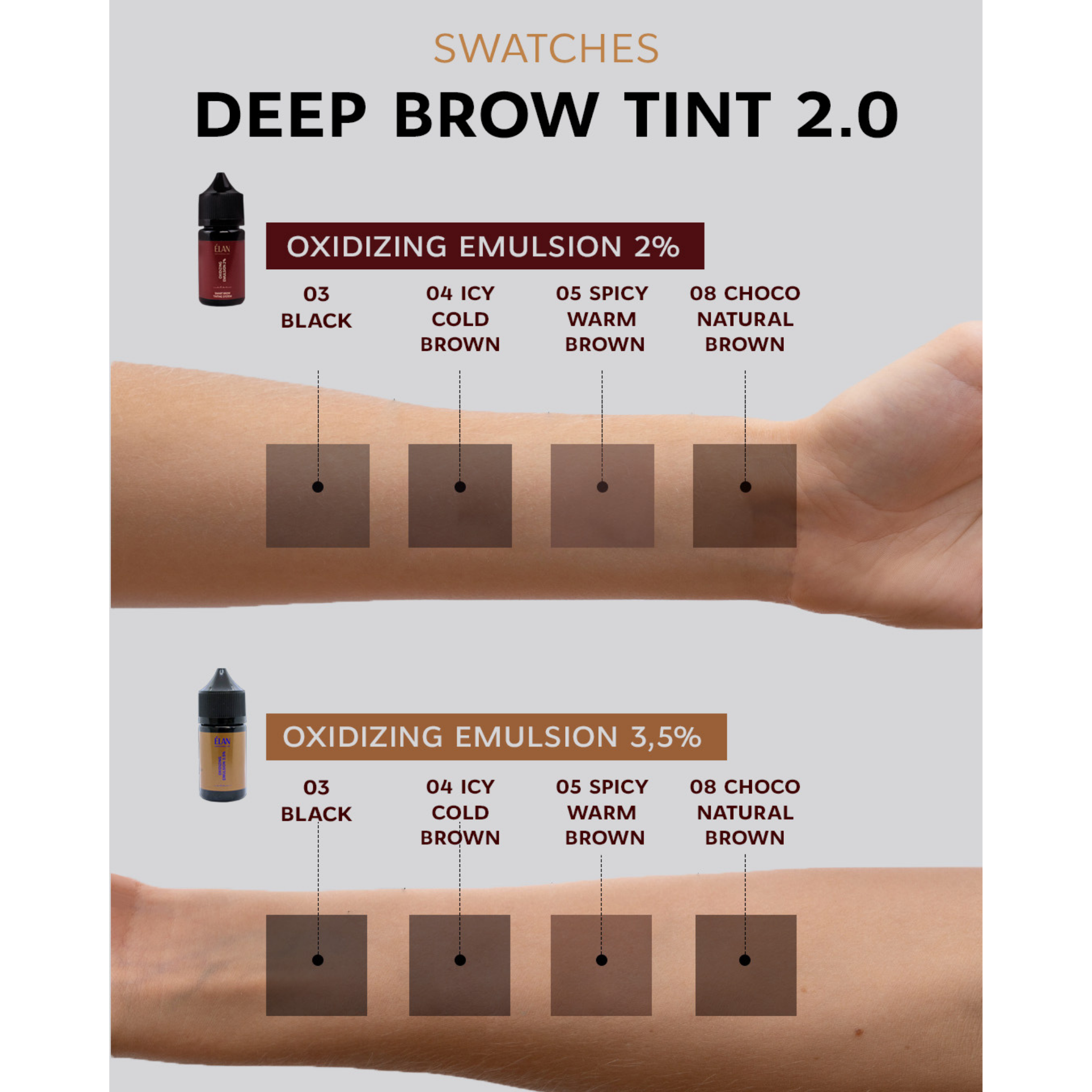 elan deep brow tint 2.0 swatches