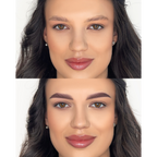 elan deep brow tint choco before after