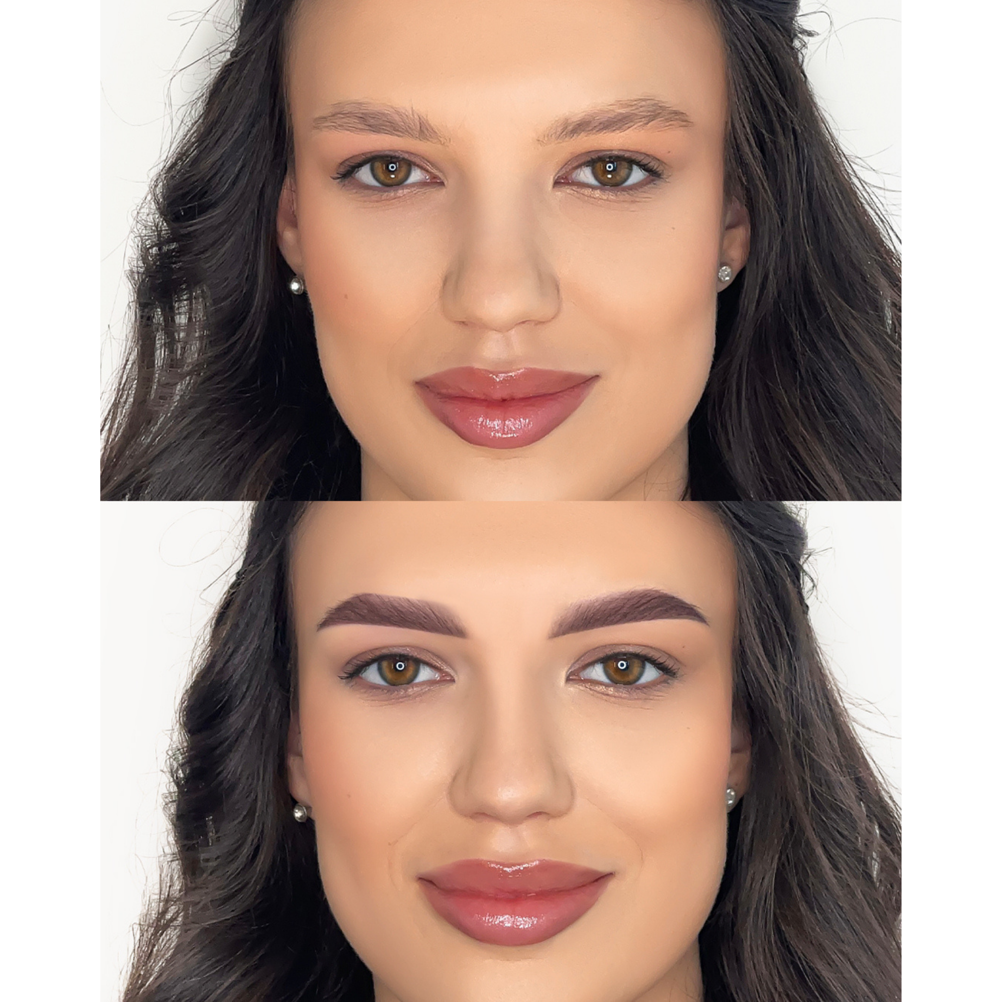 elan deep brow tint choco before after