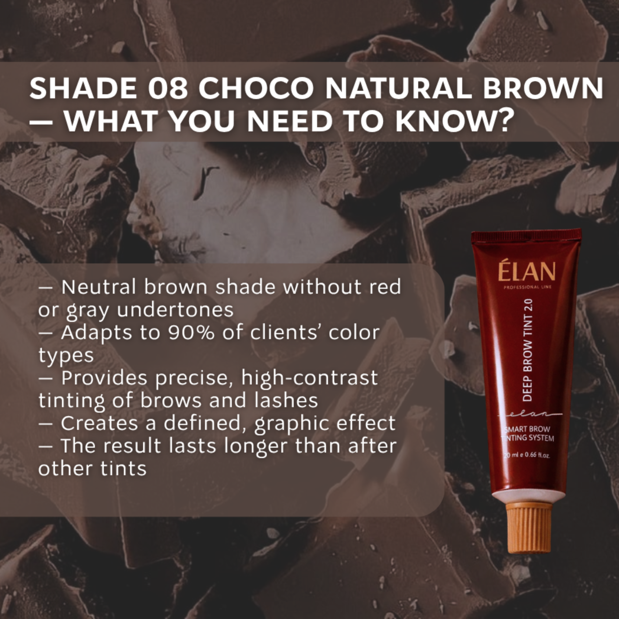elan deep brow tint choco details