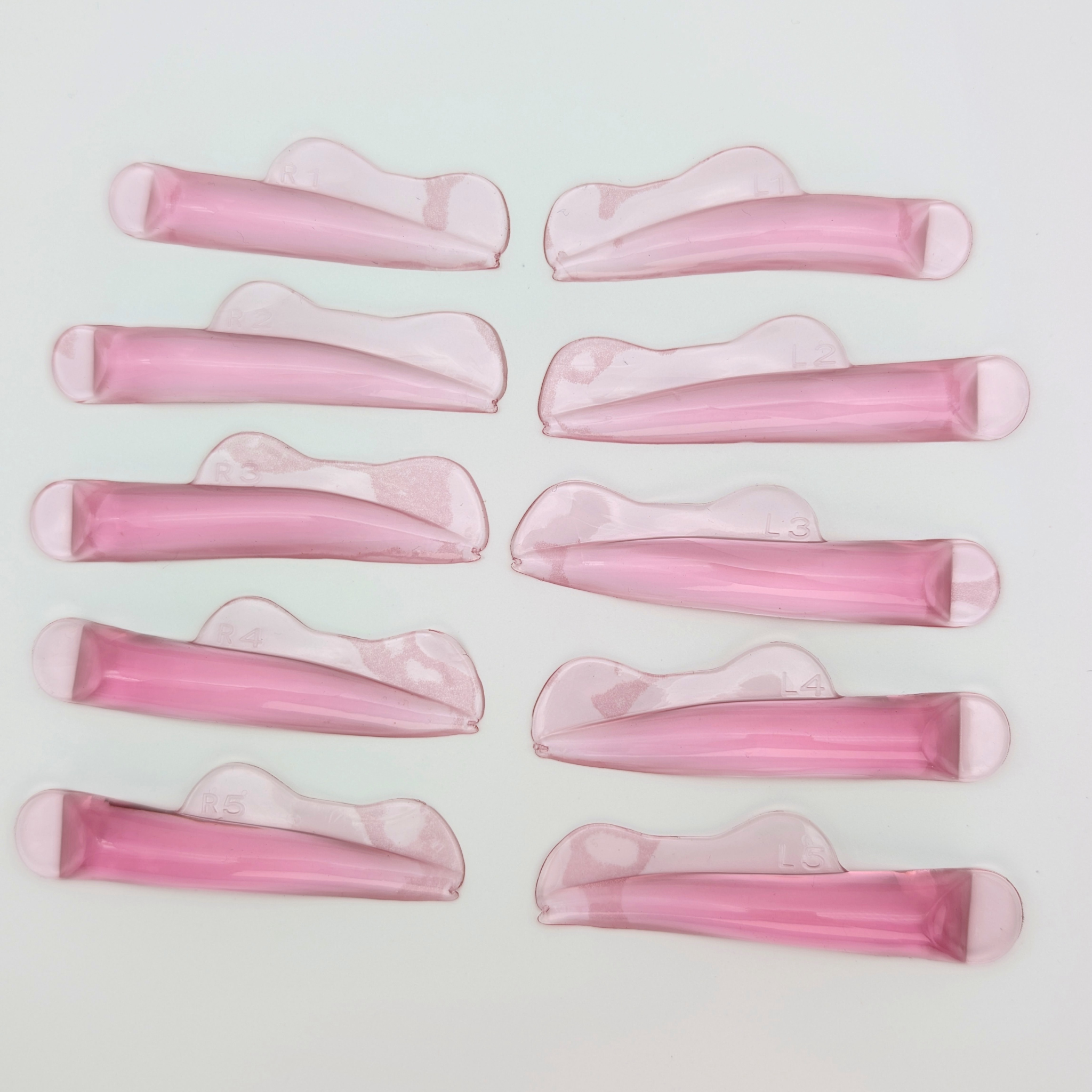 übersicht aller größen pink round lifting pads